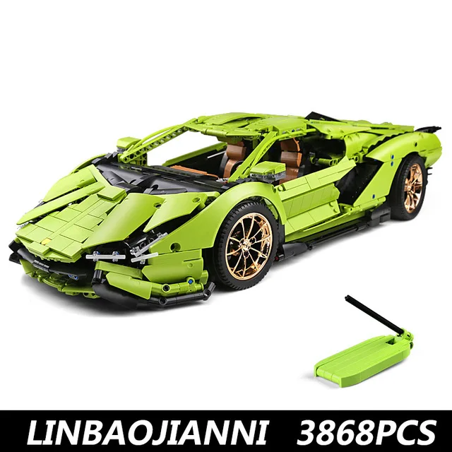 

Mould King 13057 DIY Moc Lamborghining Sian Compatible High Tech 42115 Voiture Building Bricks Educational Toys Birthdays Gift