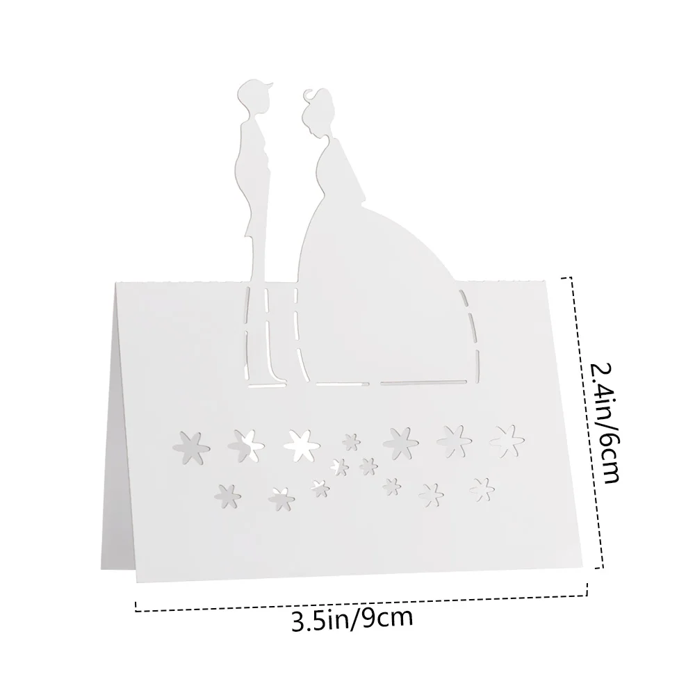 50 шт. белая кружевная Имя Место карты Свадебные украшения настольный декор стол