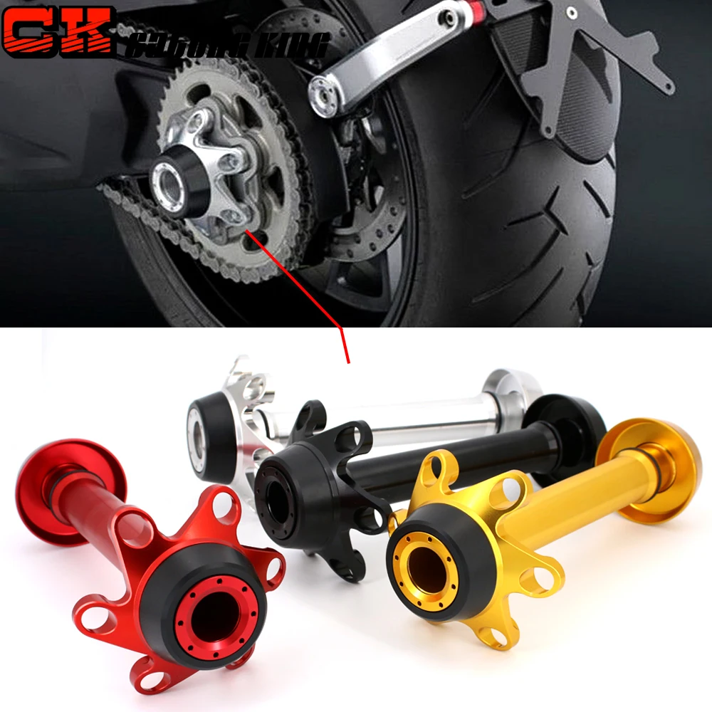 

Motorcycle Rear Axle Crash Frame Sliders Wheel Protector For Ducati 1199 1299 Panigale V2 V4 V4S Monster MTS1200 X Diavel 1200
