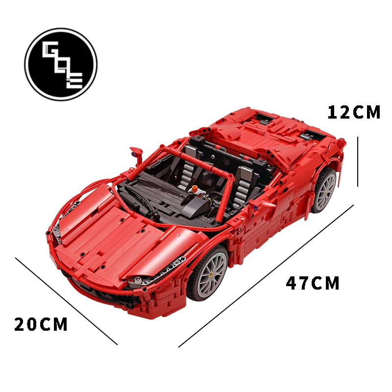 

Technic Audi R8 V10 Ferrarii 458 MOC-1767 Building Blocks Toy for kids DIY Educational Children Birthday Gift