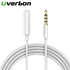 1 м 3,5 мм Удлинительный аудиокабель с разъемом 3,5 штекер-гнездо наушники Удлинительный шнур стерео AUX кабель для автомобиля MP3 MP4 динамик