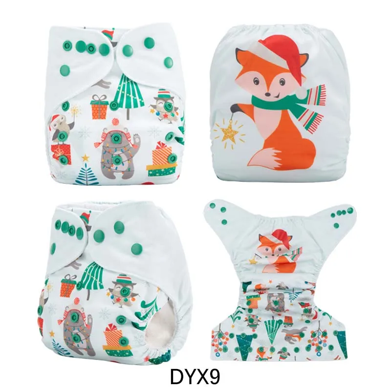 DYX9 {AnAnBaby} новое поступление, тканевые подгузники с принтом, многоразовые моющиеся подгузники для отдыха - Цвет: DYX9