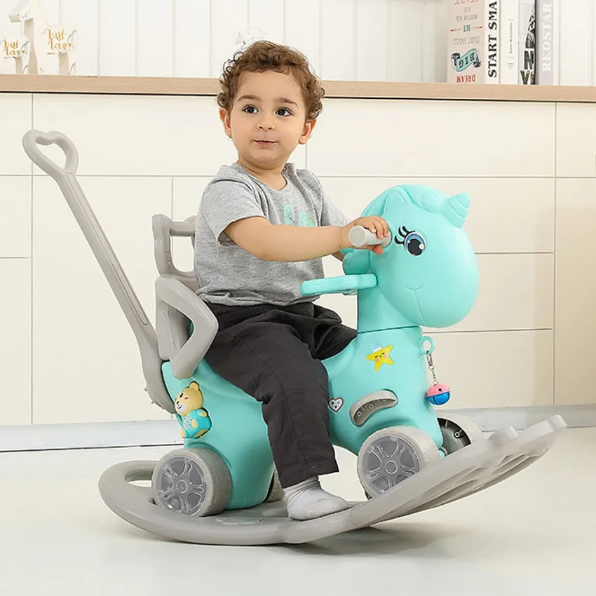 

New Design Thickening Plastic Kids Rocking Horse Children's Toddler Room Toy Rocking Bouncer Ride on Horse Safe Rocking Chair