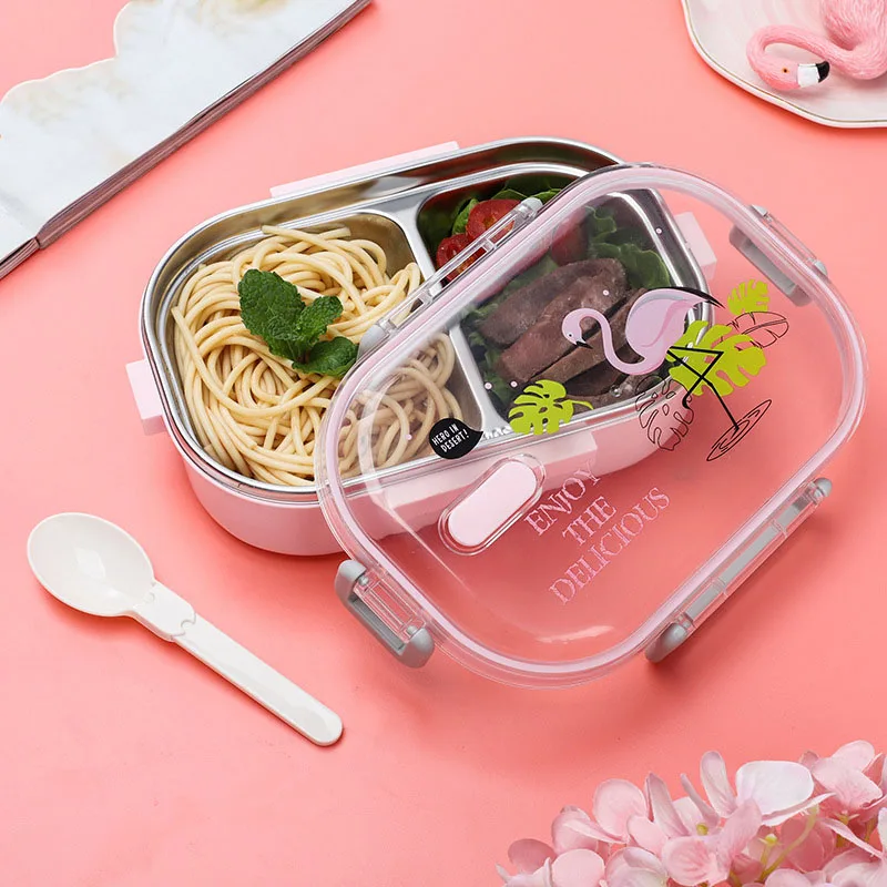 Ланч-бокс для детей японский из нержавеющей стали 304 Бенто-бокс термоконтейнер