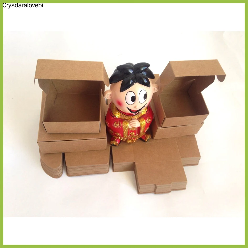 

100 шт., 5,8*5,8*3,2 см, крафт-бумага, подарочная упаковочная коробка на заказ, картонпосылка упаковка для рукоделия, упаковка для мыла/конфет ручно...