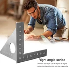 Линейка угловая из нержавеющей стали, многофункциональная деревянная квадратная рулетка, 45, 90 градусов, измерительный инструмент для деревообработки