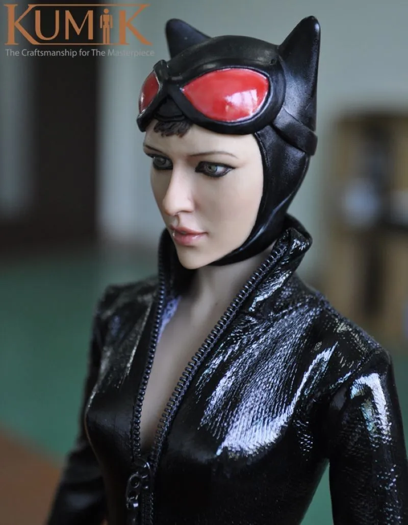 

KMF029 1/6 Figure Doll With Black Leather Clothing Set Models Collectible Toy