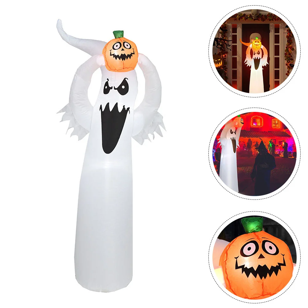 

1Pc Inflatable Pumpkin Ghost Glowing Gas Film Prop (Plug)