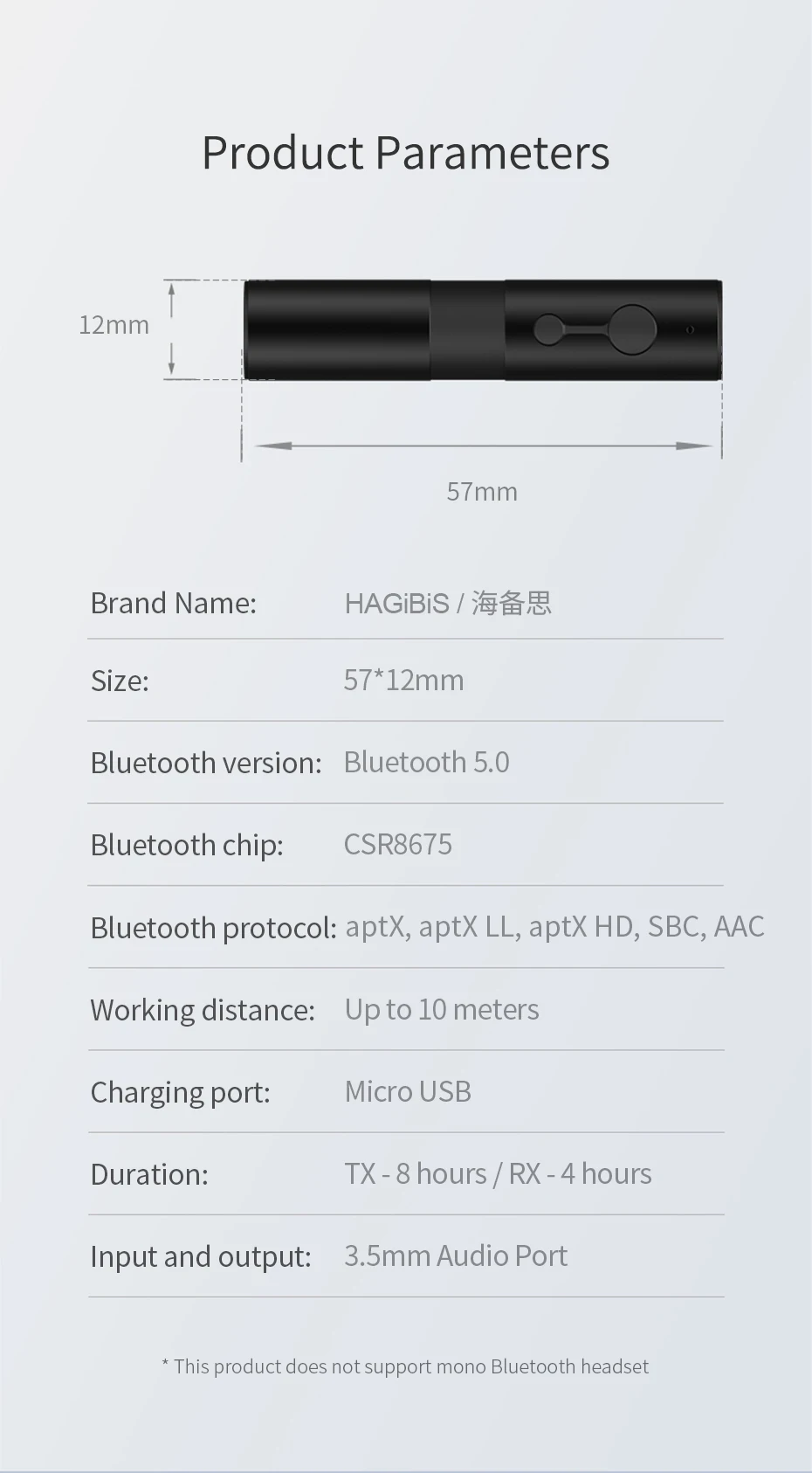 Hagibis Bluetooth 5,0 передатчик приемник 2-в-1 3,5 мм Джек аудио Aptx Беспроводной адаптером AUX для ТВ наушники ПК автомобиля nintendo