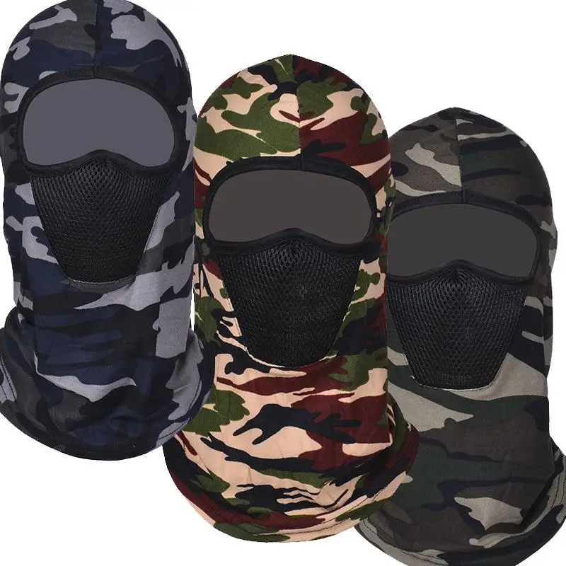 

Windproof hood motorcycle riding inner cap mountaineering fishing sunscreen camouflage mask summer thin