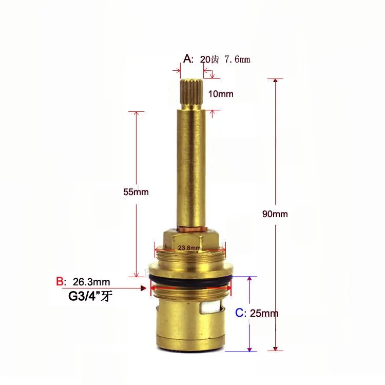 MTTUZK полностью медный G3/4 "зубчатый PPR сердечник клапана Быстрого Открывания