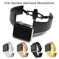 stainless steel bracelet for apple watch band 44 mm 40mm 42mm 38mm luxury link band for iwatch series 5 4 3 2 1 316l accessories