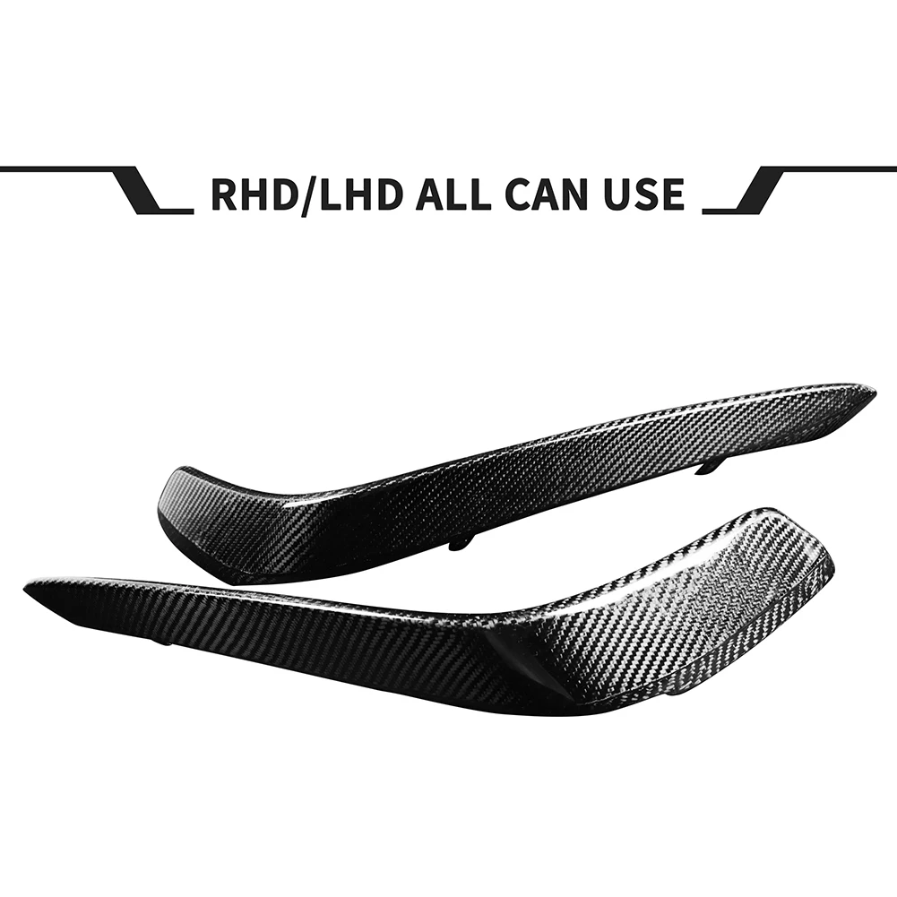 

Carbon Fiber Front Bumper Vent Canards Front Bumper Lip Vents Canards for Mercedes W205 S205 C63 C63S 2015-2020