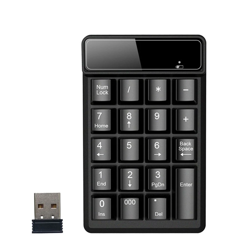 

2.4GHz Wireless Keypad 19 Keys Mechanical Numeric Keyboard for Windows XP/7/8 Laptop Computer Accessories