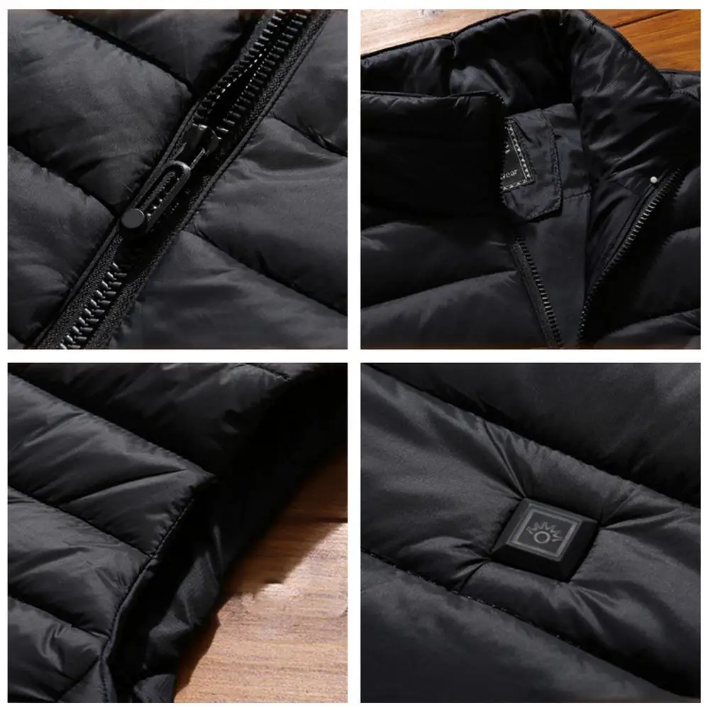 

Winter Thick Electric Vest Jackets Washable Comfortable USB Heating Jacket Outdoor Waterproof Windbreaker Skiing Coats Clothing