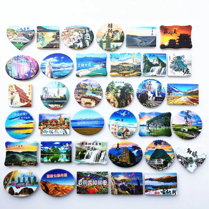 Китайские дорожные керамические магниты на холодильник магнитные туристические