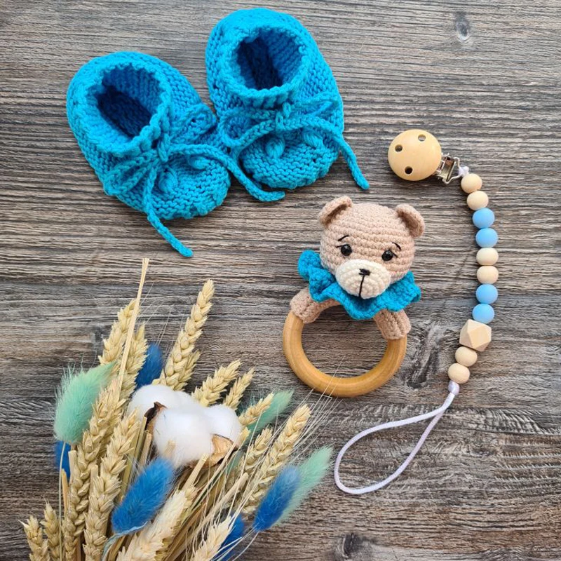 Детские зажимы для соски силиконовые бусины деревянное кольцо цепочка Детская