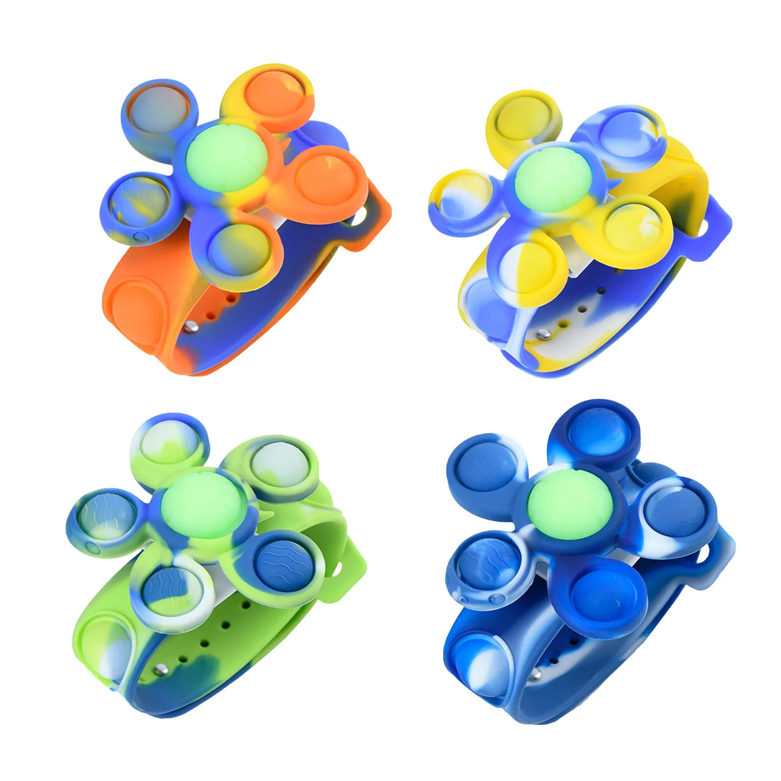 

Fidget Toys Relieve Stress Bracelet PopIt Press Finger Bubble Silicone Bracelet Decompression Release Pressure Push Bubble Toy