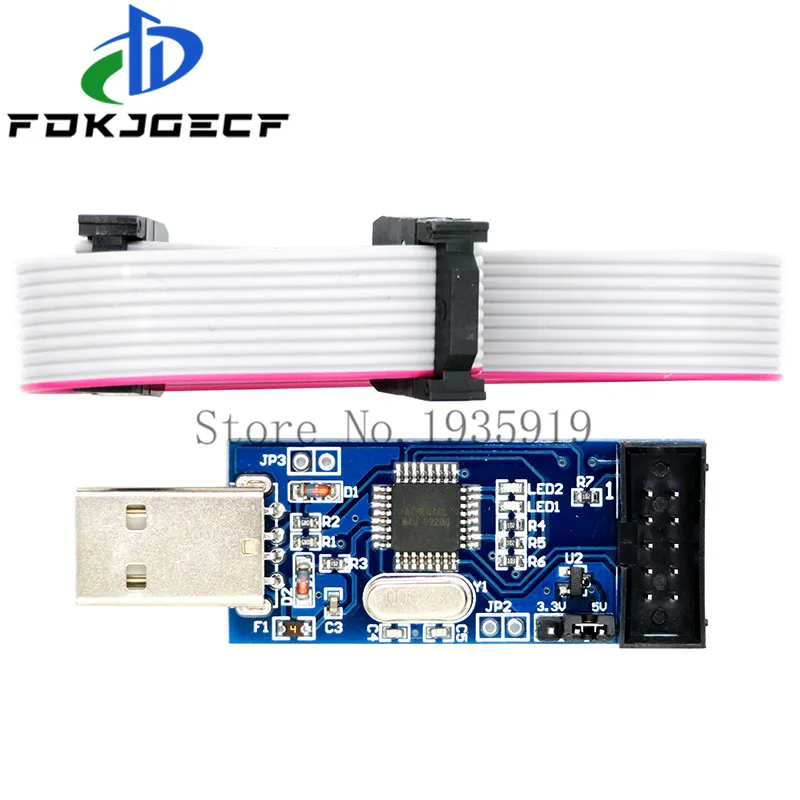 Программатор USB ISP ASP ATMEGA8 ATMEGA128 с поддержкой Win7 64 1 шт. | Электронные компоненты и