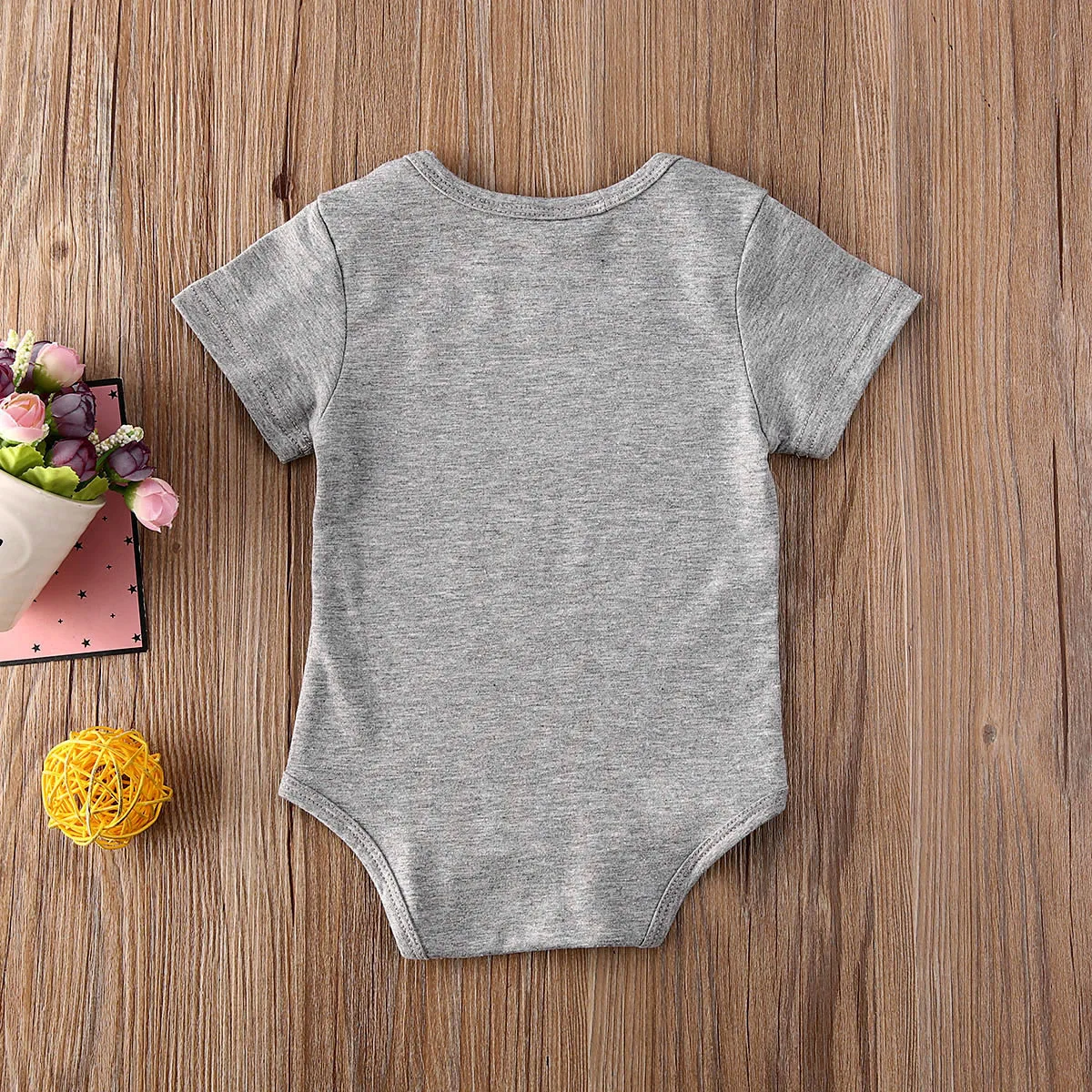 

Pudcoco 2020 Summer 0-18M Newborn Baby Boys Girls LOVE MY GRANDMA Short Sleeve Letter Print Bodysuit Gray Infant Toddler Outfits