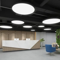 2021 new led 5cm ultra thin round black white pendant light lustre hanging lamps suspension luminaire lampen for foyer office