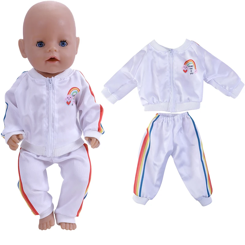 

Кукла Reborn, размер 43 см, радужная одежда, детский спортивный костюм