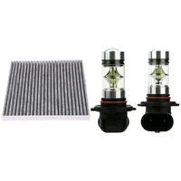 2x 6000k super white h10 9045 9145 9140 100w 1200lm led fog light bulb with cabin air filter cf10285 activated carbon