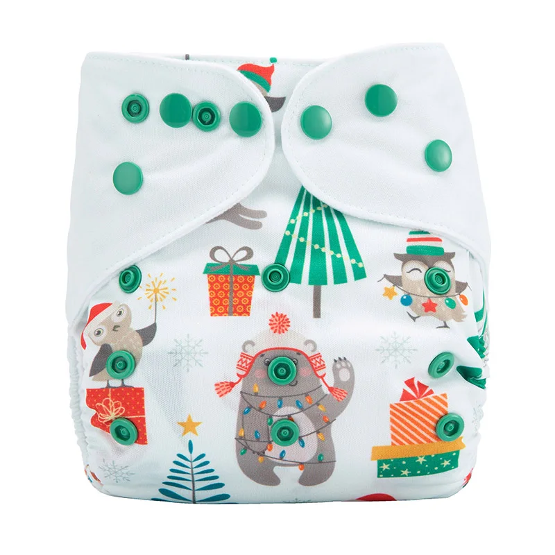 Все в одном органические детские тканевые подгузники лиса шляпе экологичные
