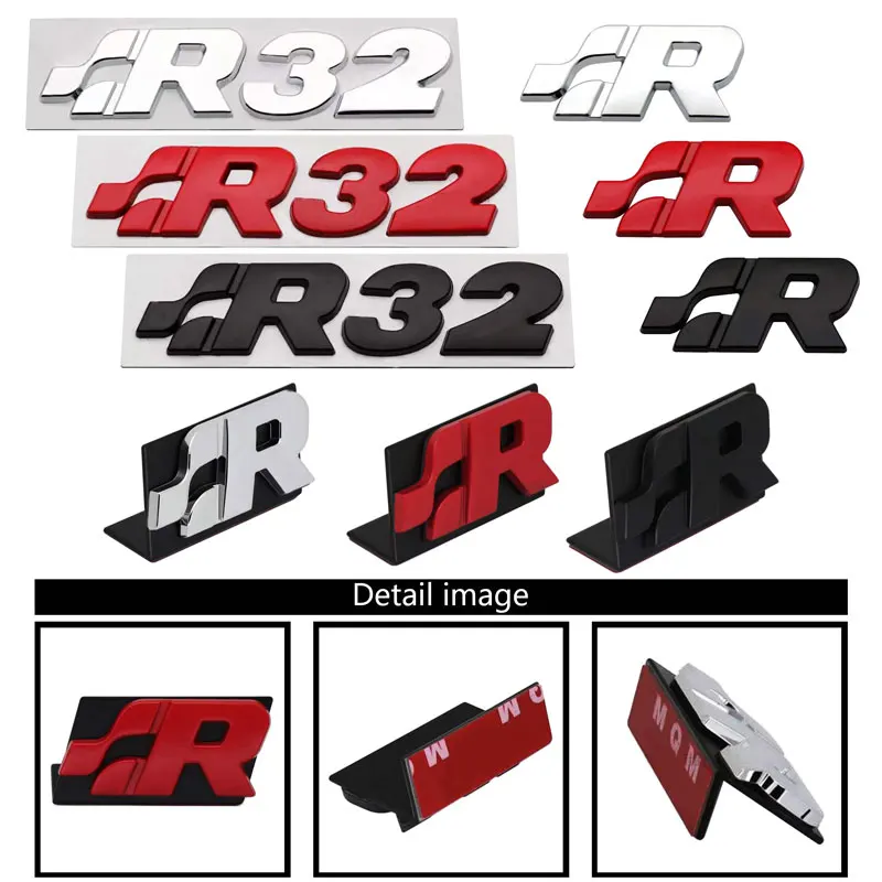 R32 Автомобильный логотип значок на решетку радиатора Модифицированная
