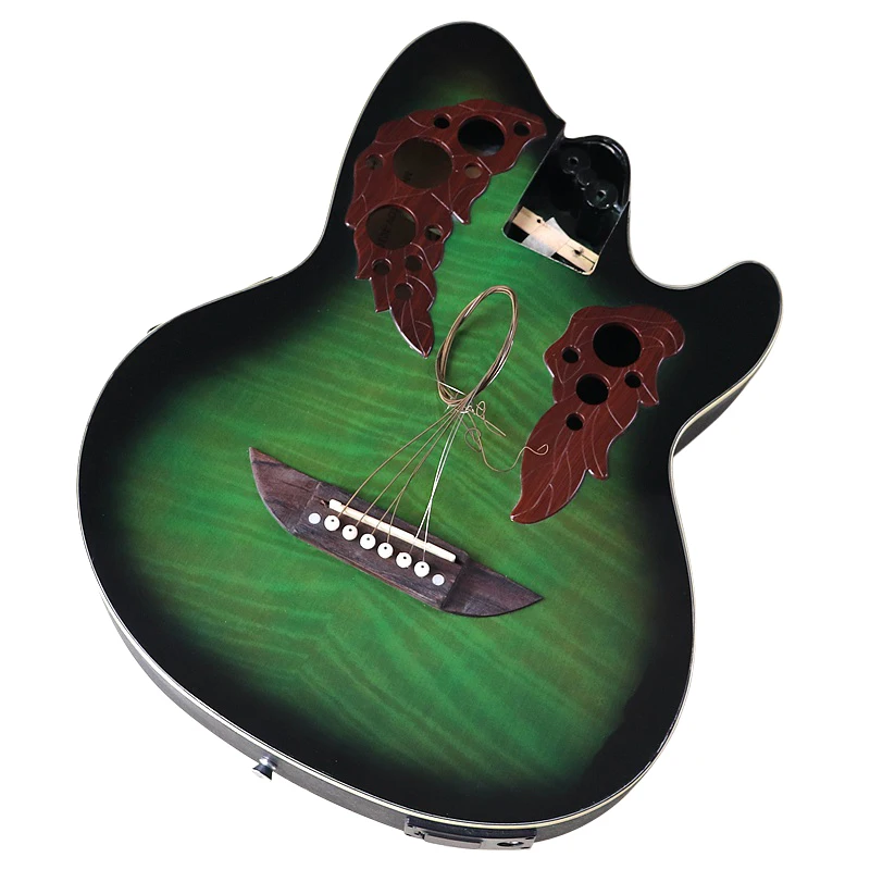 

Корпус гитары «сделай сам», корпус гитары из клена с эффектом пламени, корпус гитары, детали для электрогитары, карманный корпус 5,7 см с EQ