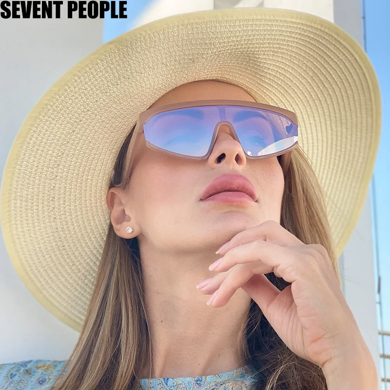 

One Piece Lens Sport Sunglasses Women Oversize Brand Design 2020 Beach Outdoor Driving Fishing Fashion Sun Glasses for shades