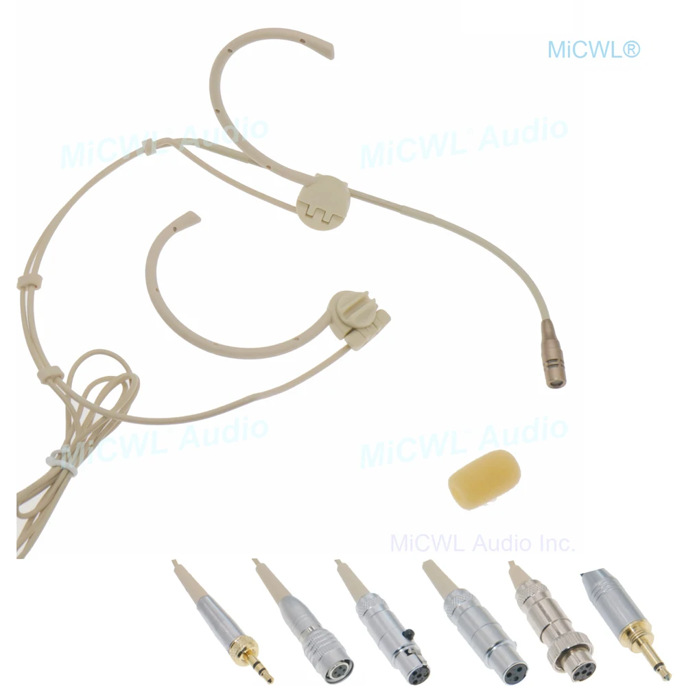 Fone de Ouvido Microfone para Sennheiser Akg sem Fio Melhor Shure Mipro Bege Cabeça Cardióide Microfones Micwl Cm90 Som Hsp2