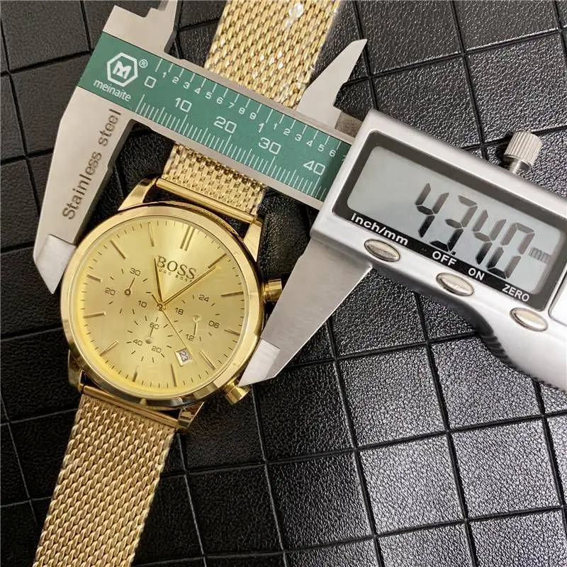 

Luxury Brand quartz women Watches Quartz men Watch Stainless Steel Strap wristwatch classic business dress boss watch 12