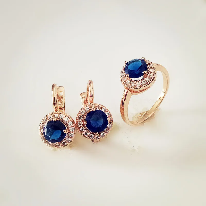 Роскошные комплекты ювелирных изделий из розового золота Цвет комплект Новая