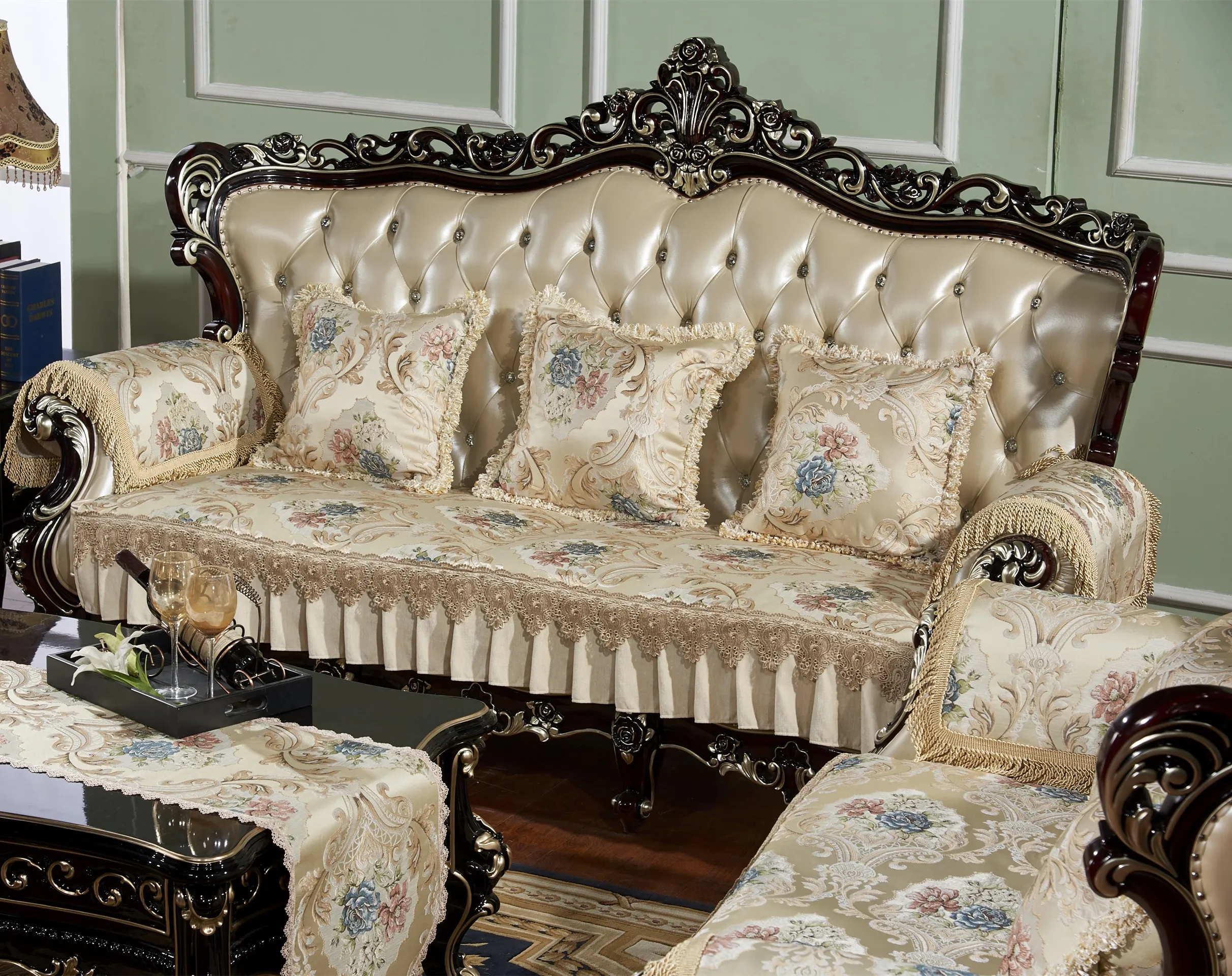 Высокое качество чехлы для диванов гостиной низкая скамейка покрытие дивана из