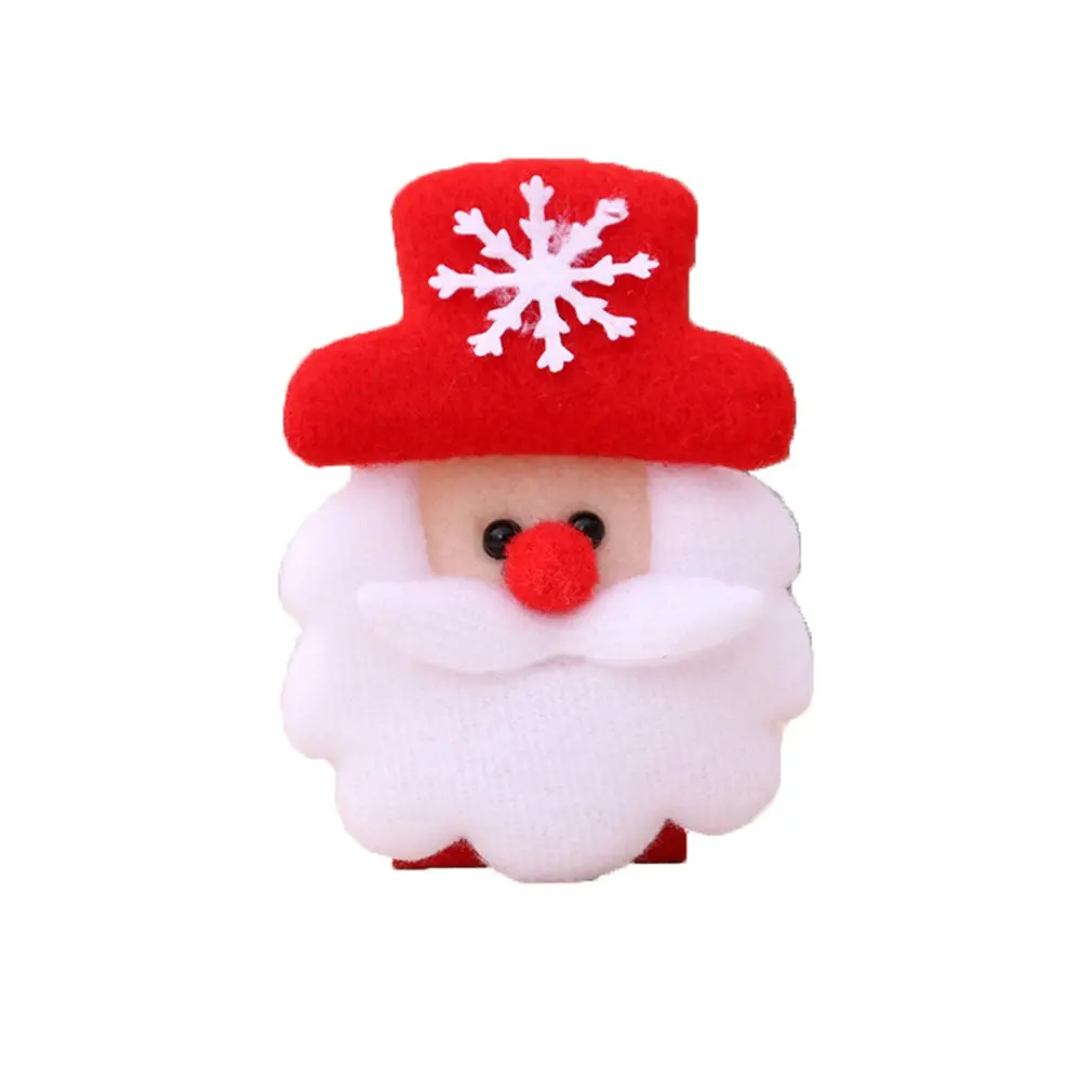 2020 светящиеся рождественские украшения броши значки Санта Клаус снеговик