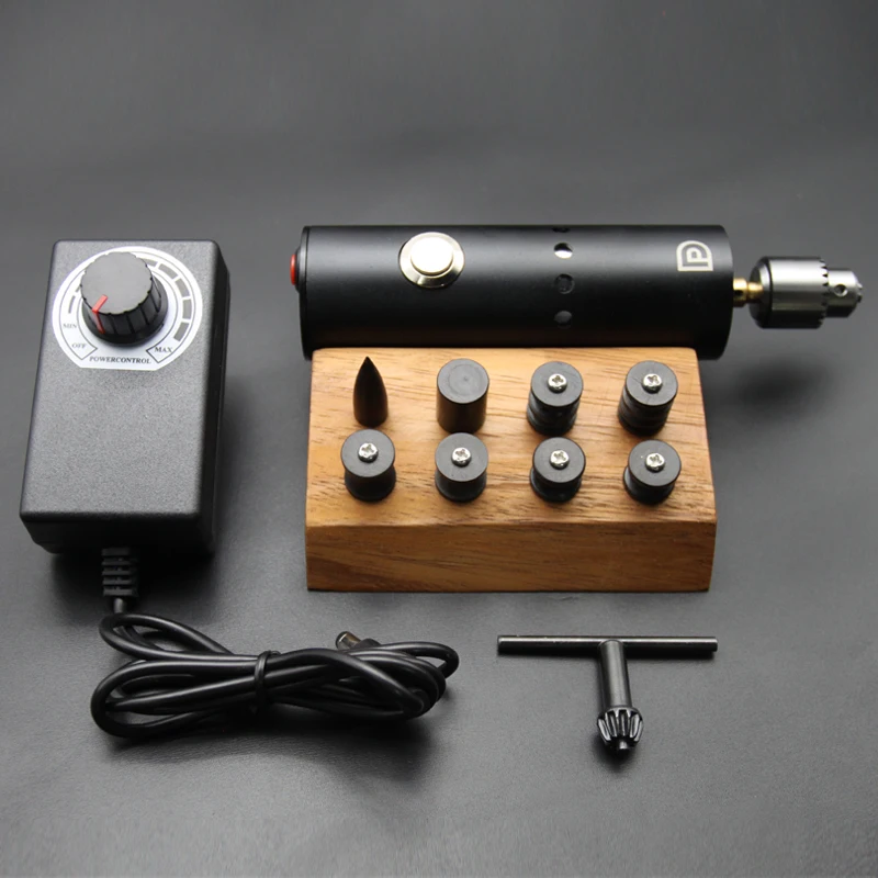 Power plug DIY Кожа Полировка шлифование машина растительного дубления кожи Электрический край шлифовальный станок Y - Цвет: Power plug