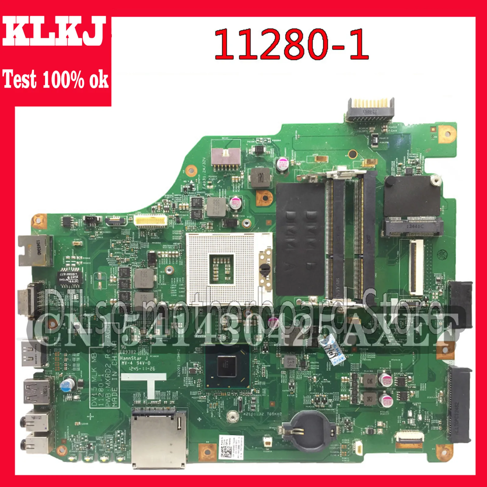 

KLKJ 11280-1 для Dell 3520 DV15 MLK MB 11280-1 PWB:MXRD2 REV:A00 материнская плата для ноутбука DELL INSPIRON 3520 HM75 тест