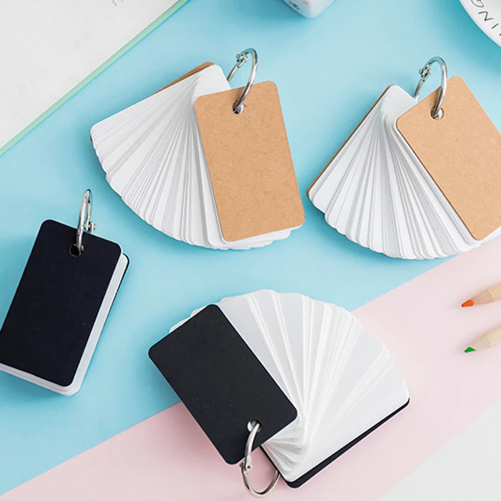 2019 новые полезные 1 шт DIY черные картонные обложки белые пустые бумажные карточки