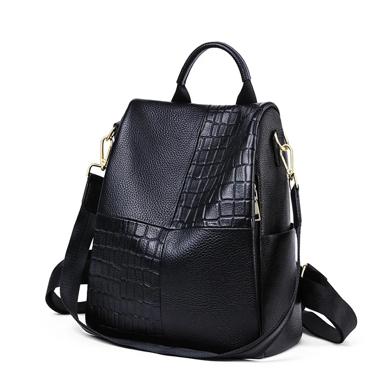 

Рюкзак женский из натуральной кожи, брендовый дизайнерский Повседневный ранец из воловьей кожи, дорожные сумки, школьная сумка, 2021