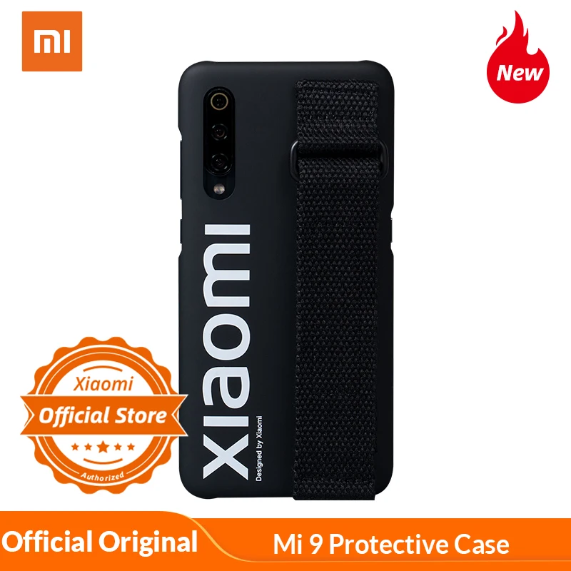 Xiaomi Mi 9 чехол противоударный PC Браслет-держатель задняя крышка для Xiaomi Mi 9 телефон защитный чехол Официальный логотип Funda