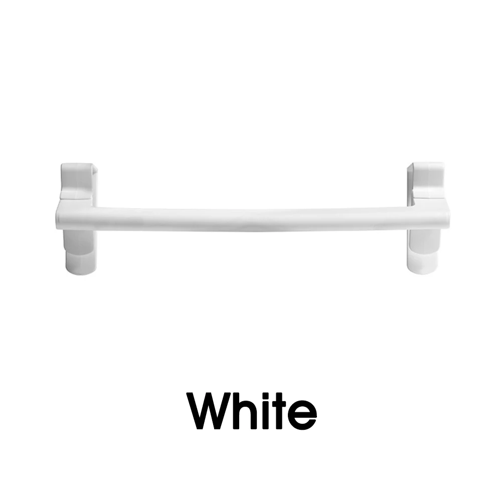 

1Pc White Towel Rack Plastic Durable Hanger For Kitchen Bathroom Cabinet Cupboard Door Home Organizer Long Wall Hook Storage