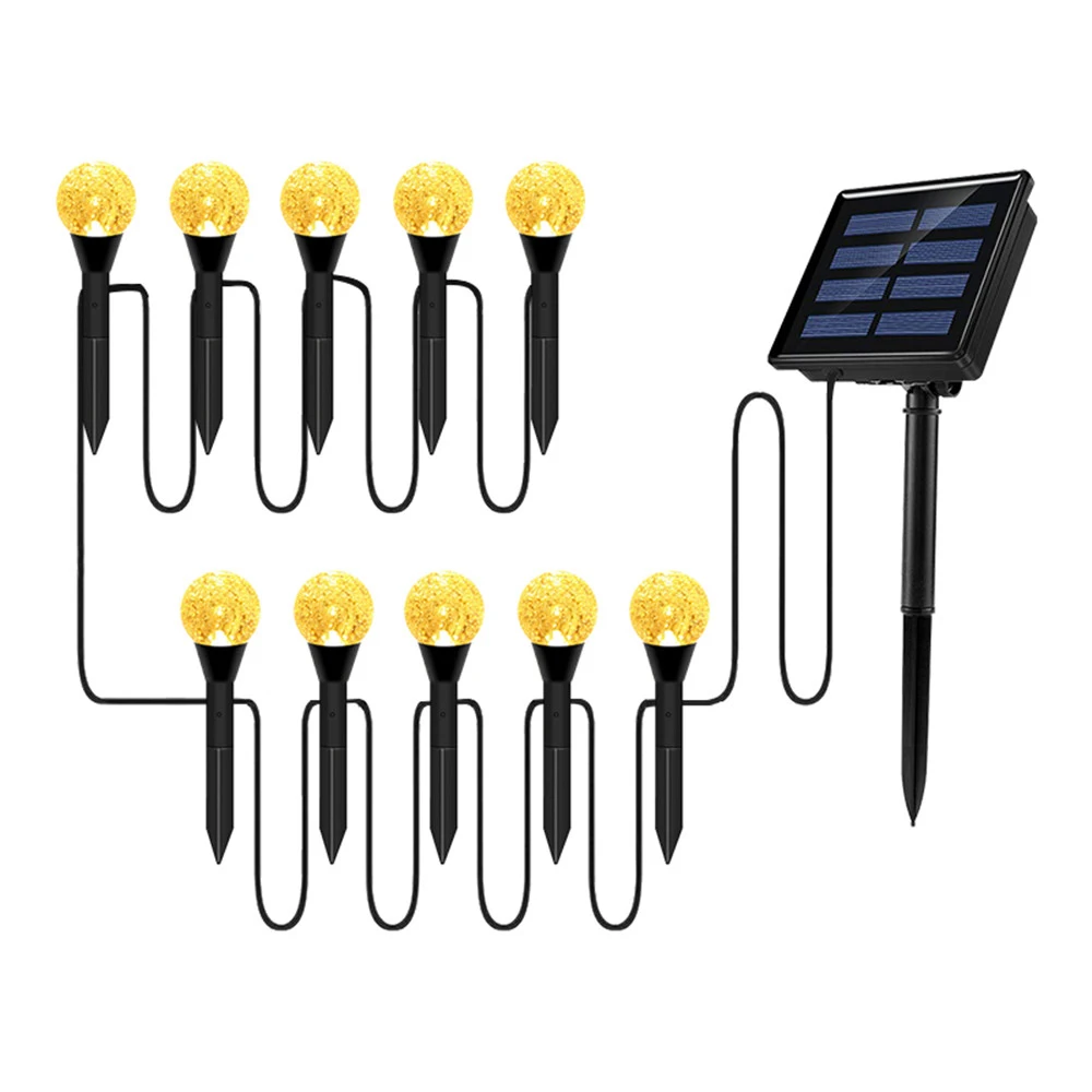 

10/15/20/30leds Solar Bubble Light String Outdoor Garden Lawn Lamp for Wedding Holiday Party Courtyard Path Landscape Decor Lamp