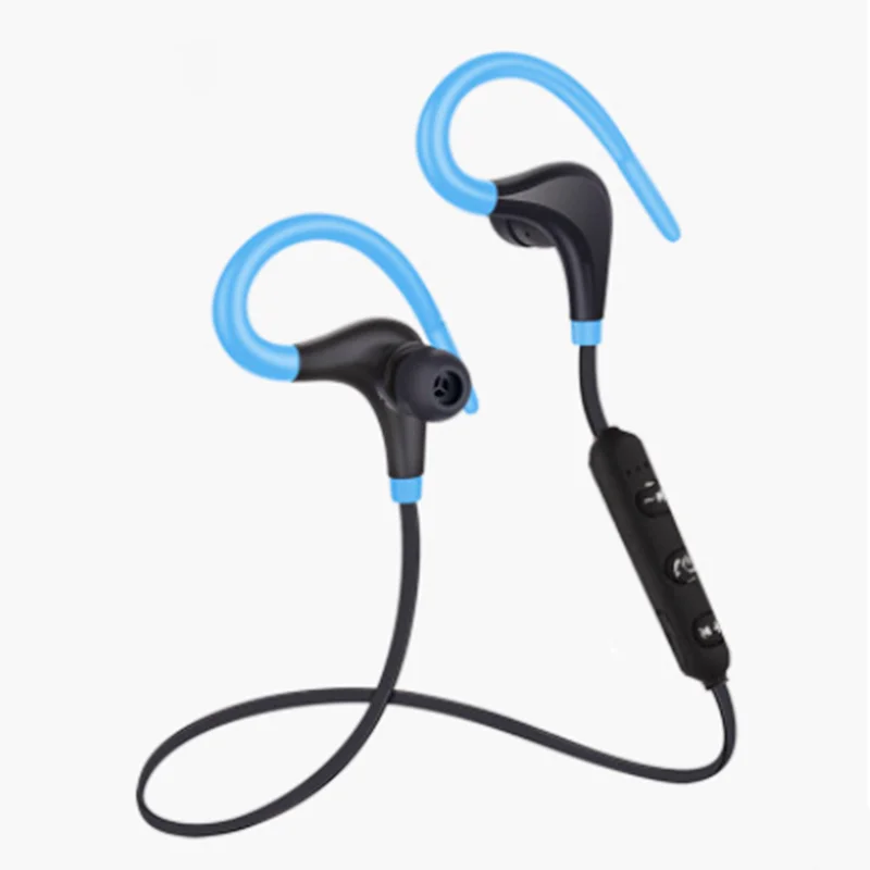 Blue Bluetooth наушники, Спортивные Беспроводные наушники, мини гарнитура, Bluetooth гарнитура с микрофоном, скрытые Наушники для iPhone, всех смартфонов - Цвет: Blue