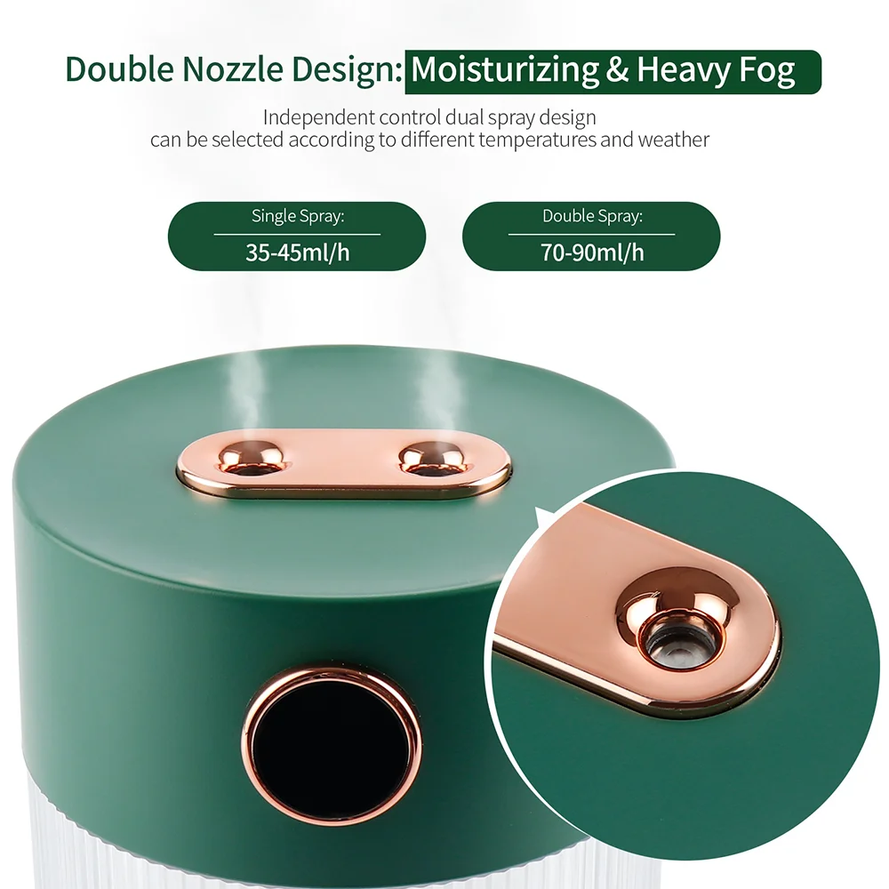 650 мл двойной спрей ультразвуковой увлажнитель воздуха с украшением в виде