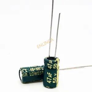 Высокочастотный низкоимпедансный алюминиевый электролитический конденсатор 50 в 47 мкФ 6*12 47 мкФ 50 в 20%