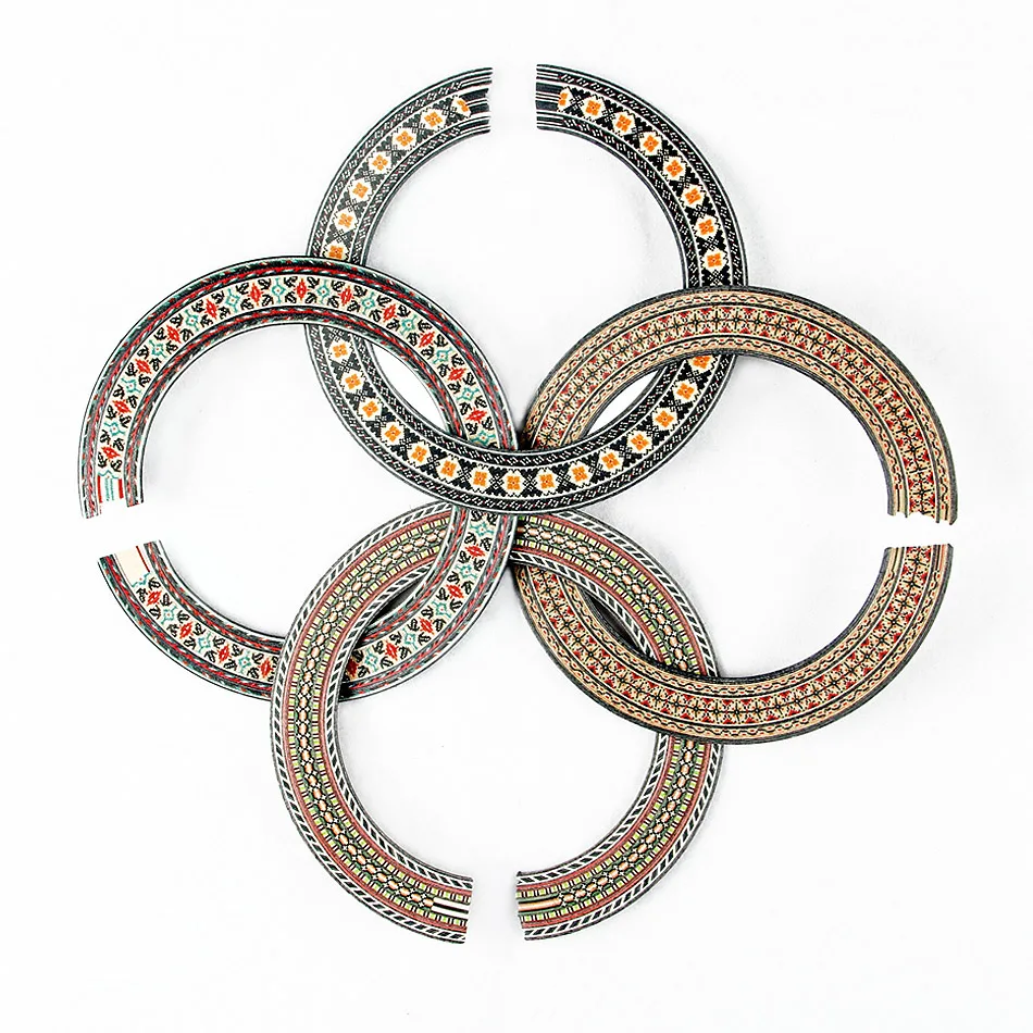 

BATESMUSIC Guitar accessories Guitar soundhole sound hole rosette inlay Guitar Accessories Guitar Decoration 10 pieces/lot Maple