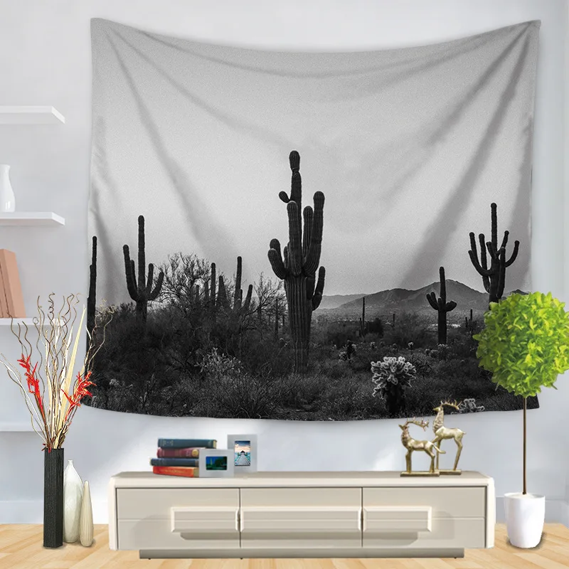 Пейзаж МАНДАЛА ГОБЕЛЕН настенный хиппи горный декоративный кактус