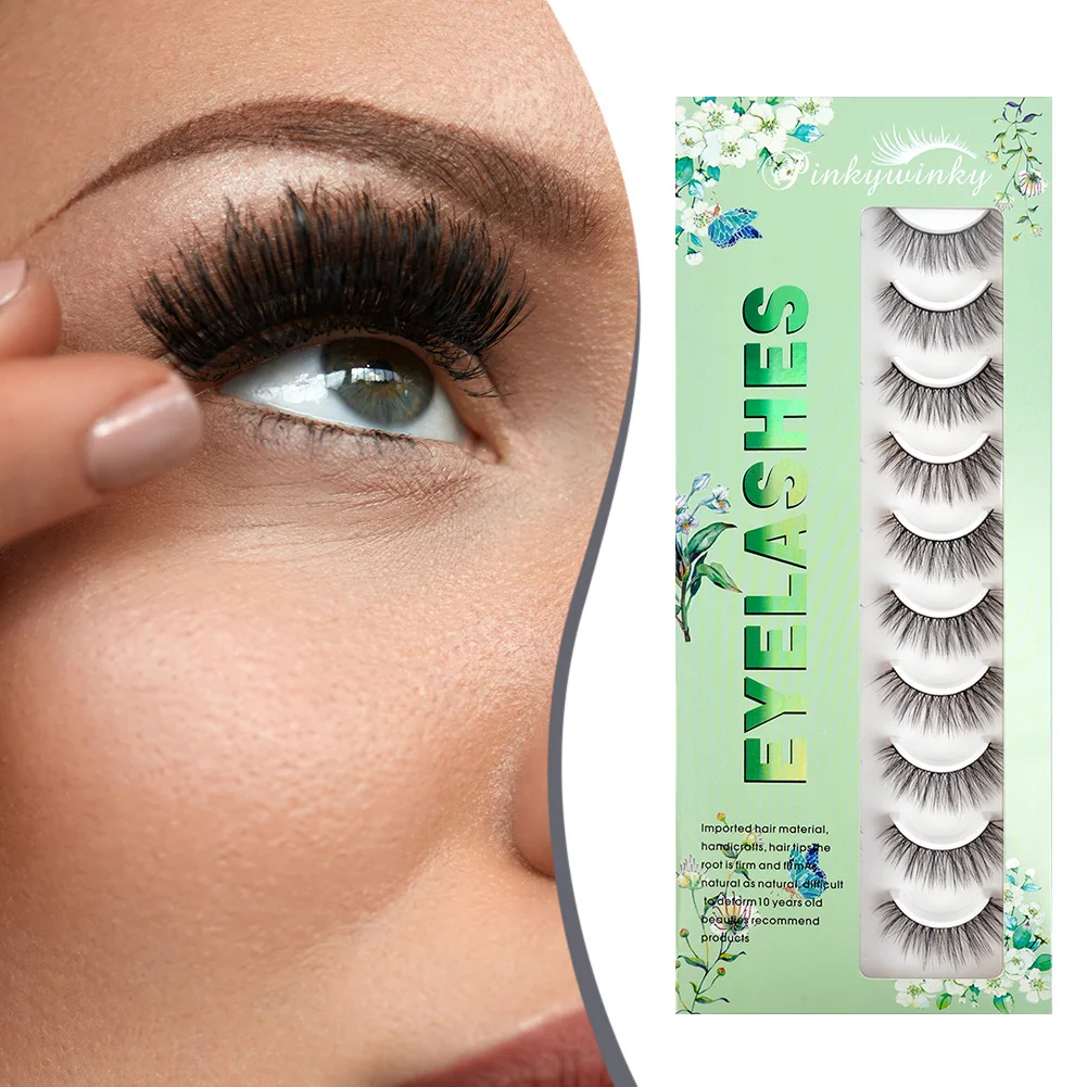 10Pairs Lashes Mink Lashes Faux Eyelashes Mink False Eyelashes Dramatic Volume Lashes Eyelash Extension False Eyelashes