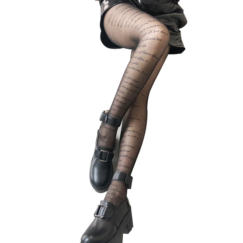 

New anti-snagging silk stockings, ultra-thin and transparent meat 10D brand tide brand letter stockings, all-match style